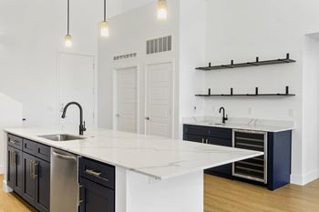 Wet bar and wine chiller in select homes