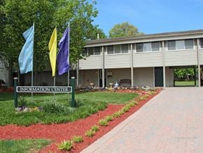 Knoxville apartment for rent - A building with a sign that says "Information Center" in front of it.