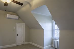 Hershey apartment for rent - a white room with a white door and a ceiling fan