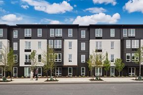 Portland apartment for rent - a rendering of a three story apartment building on a city street