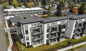 Vancouver apartment for rent - a view of the building from the air