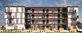 Portland apartment for rent - A modern apartment building with balconies and multiple stories.