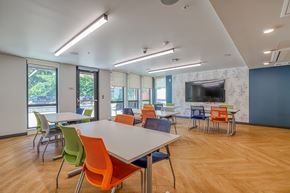 Gresham apartment for rent - A conference room with a long table and chairs.