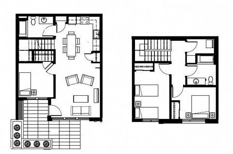Floor plan for 3 beds, 1.5 baths, 1410 sqft