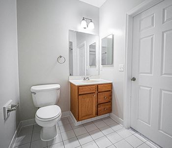Bathroom with vanity lights