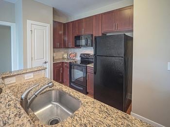 Granite counter tops in kitchen