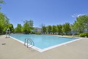 Herndon apartment for rent - A large swimming pool surrounded by trees and a clear blue sky.