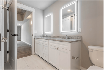 Bathroom with double vanity