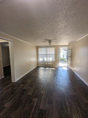 Port Orange apartment for rent - an empty living room with wood floors and a window