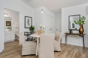 Clayton apartment for rent - A dining room with a table set for four.
