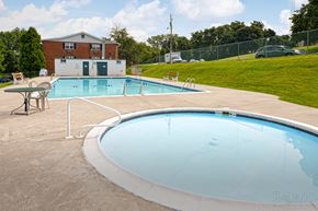Allentown apartment for rent - A large outdoor swimming pool and Hot Tub with furniture to relax
