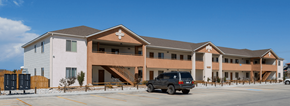 Alamosa apartment for rent - two story building with staircase and balcony to second floor