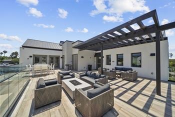 Two story clubhouse with lounge, game room, & tv lounge