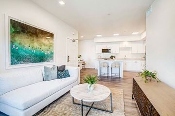 Goleta apartment for rent - a living room with a white couch and a table