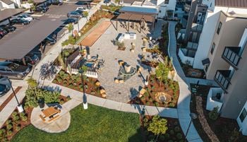 Outdoor social gathering space