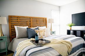Tampa apartment for rent - A bedroom of an apartment at Palm Avenue Apartments in Tampa, FL