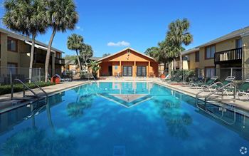 Two sparkling swimming pools