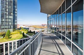 Nashville apartment for rent - a view of the city from a balcony of a building