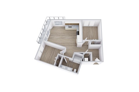 Floor plan for 2 beds, 1 bath, 704 sqft