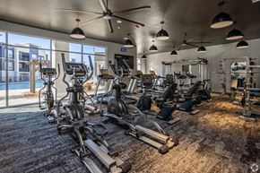 Louisville apartment for rent - A gym with a variety of exercise equipment.