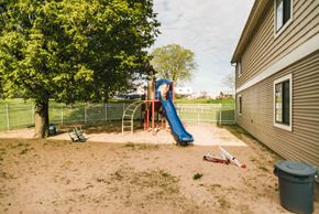 Whitehall apartment for rent - playground surrounded by sand