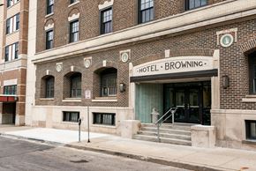 Grand Rapids apartment for rent - brick building hotel signage