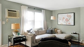 Morristown apartment for rent - a living room with a couch and a window