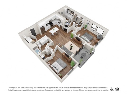 Floor plan for 2 beds, 2 baths, 1146 sqft