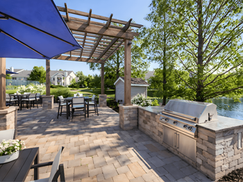 Redesigned outdoor grilling area