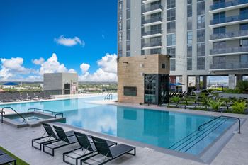 Rooftop pool deck