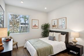 Murrieta apartment for rent - a bedroom with a bed and a window at The Max on Jefferson Apartments, Murrieta, CA, 92562