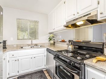 Kitchen with gas range 