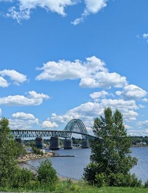 Miramichi apartment for rent - a view of a bridge over a body of water