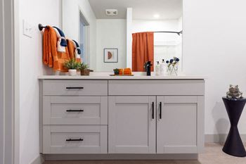 Modern shaker-style cabinets