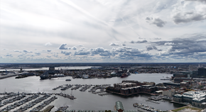 Baltimore apartment for rent - A large marina filled with boats.