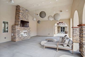 Moreno Valley apartment for rent - a living room with a couch and a fireplace