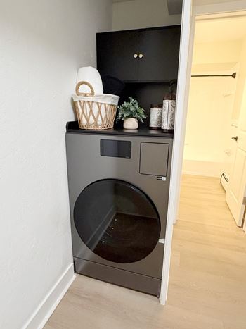 Washer/dryer in select units