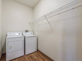 Full size washer and dryer in each home