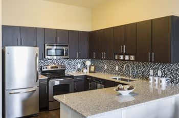 Stainless steel kitchen appliances