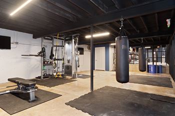 Fitness center with cardio and free weights