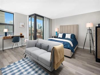 Hardwood flooring throughout the living spaces