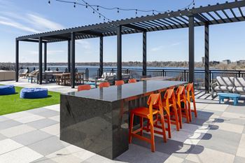 Spacious outdoor patio