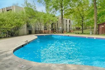 Resort-style outdoor swimming pool