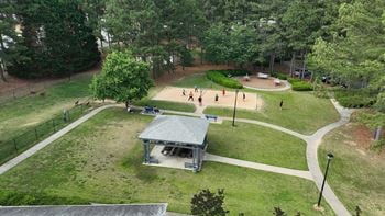 Sand volleyball court