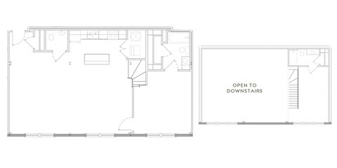 Floor plan for 2 beds, 2.5 baths, 1270 sqft