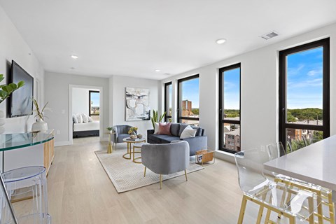 Floor plan for 2 beds, 2 baths, 891 sqft