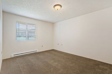 Spokane Valley apartment for rent - the living room of an apartment with carpet and a window