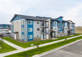 Airway Heights apartment for rent - a row of new apartment buildings next to a street