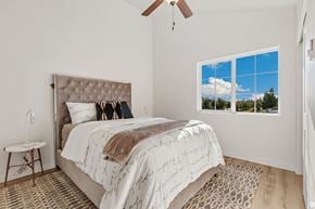 Post Falls apartment for rent - a bedroom with a bed and a window