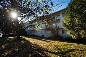 Burnaby apartment for rent - a large building with a tree in front of it